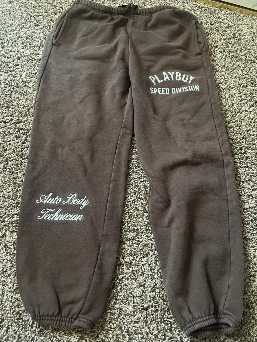 PLAYBOY Brown Speed Division Joggers